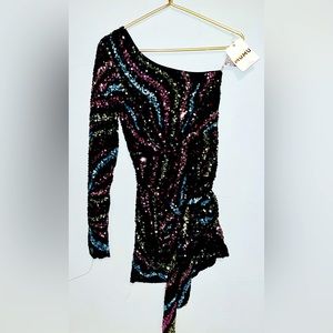 MUMU Sequined One Sleeve Dress NEW!!